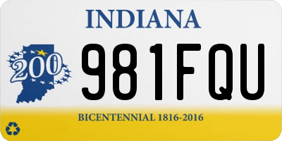 IN license plate 981FQU