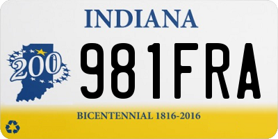 IN license plate 981FRA