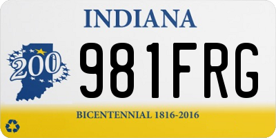 IN license plate 981FRG