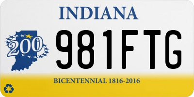 IN license plate 981FTG
