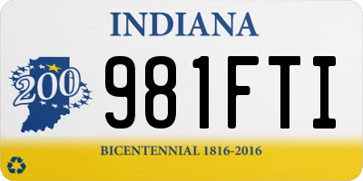 IN license plate 981FTI
