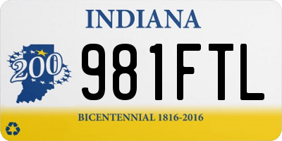 IN license plate 981FTL