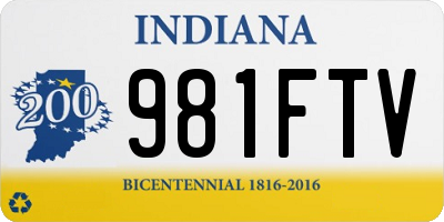 IN license plate 981FTV