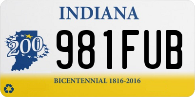 IN license plate 981FUB