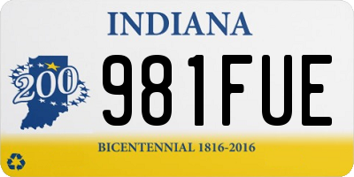 IN license plate 981FUE