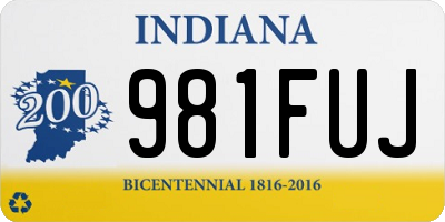 IN license plate 981FUJ