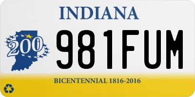 IN license plate 981FUM