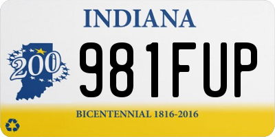 IN license plate 981FUP