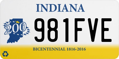 IN license plate 981FVE