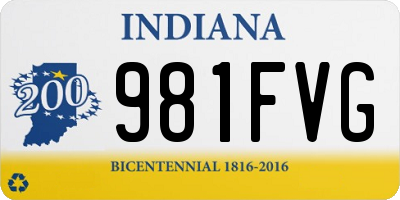 IN license plate 981FVG