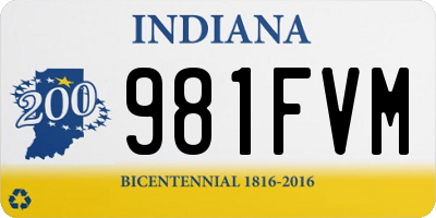IN license plate 981FVM