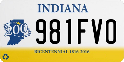 IN license plate 981FVO