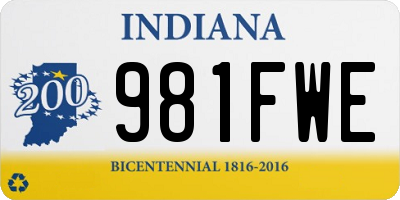 IN license plate 981FWE