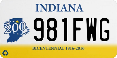 IN license plate 981FWG