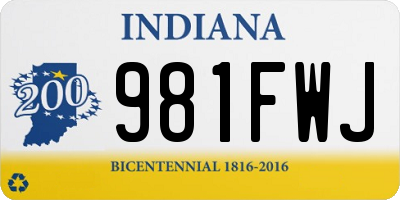 IN license plate 981FWJ