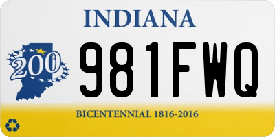 IN license plate 981FWQ