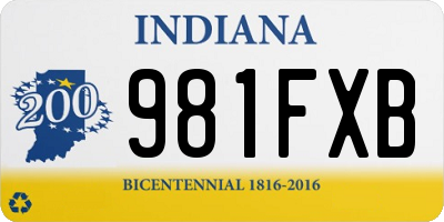 IN license plate 981FXB