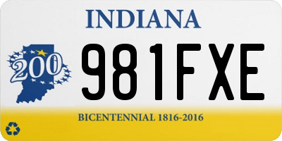 IN license plate 981FXE
