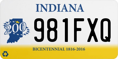 IN license plate 981FXQ