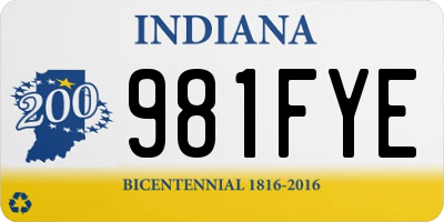 IN license plate 981FYE