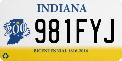 IN license plate 981FYJ