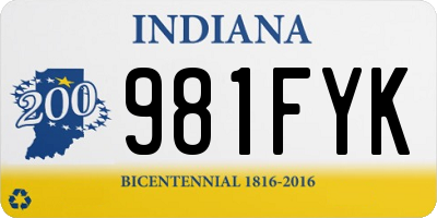 IN license plate 981FYK