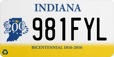 IN license plate 981FYL