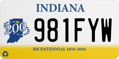 IN license plate 981FYW