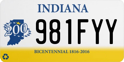 IN license plate 981FYY