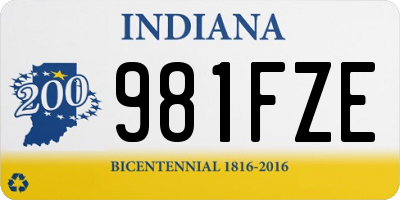 IN license plate 981FZE