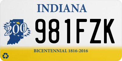 IN license plate 981FZK