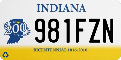 IN license plate 981FZN