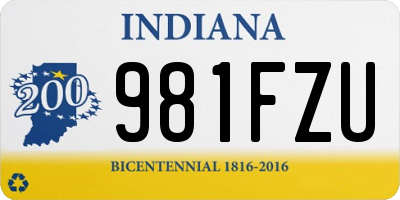 IN license plate 981FZU