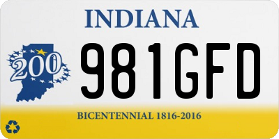 IN license plate 981GFD