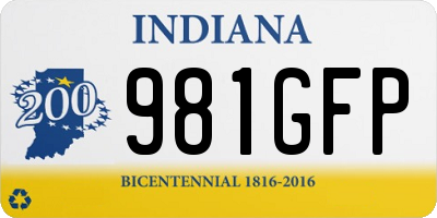 IN license plate 981GFP