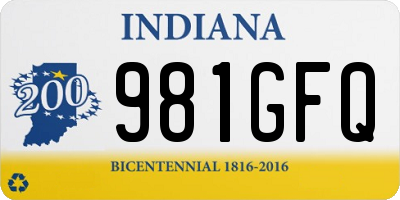 IN license plate 981GFQ