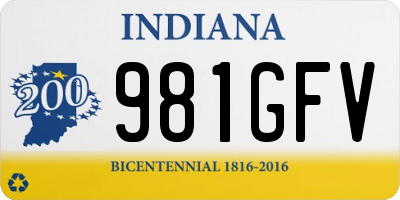 IN license plate 981GFV