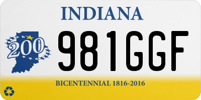 IN license plate 981GGF