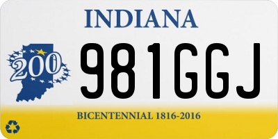 IN license plate 981GGJ