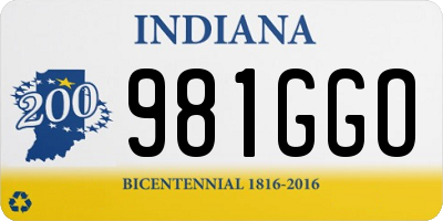 IN license plate 981GGO