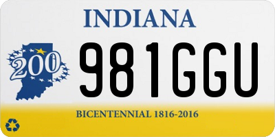 IN license plate 981GGU