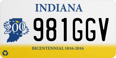 IN license plate 981GGV