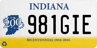 IN license plate 981GIE