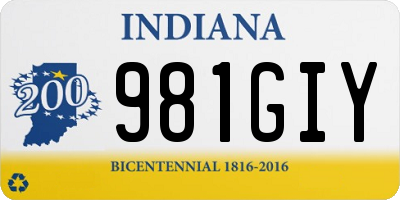 IN license plate 981GIY