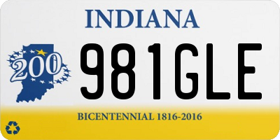 IN license plate 981GLE