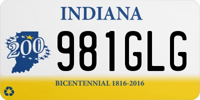 IN license plate 981GLG
