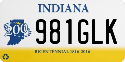 IN license plate 981GLK