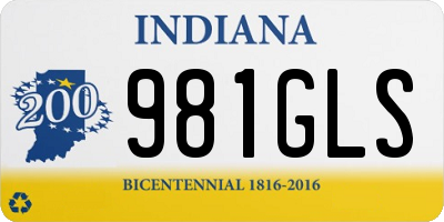 IN license plate 981GLS