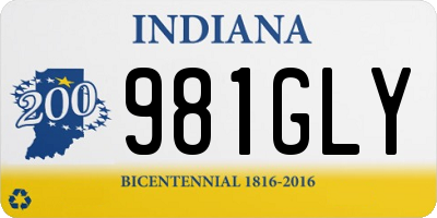 IN license plate 981GLY