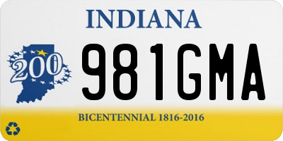 IN license plate 981GMA